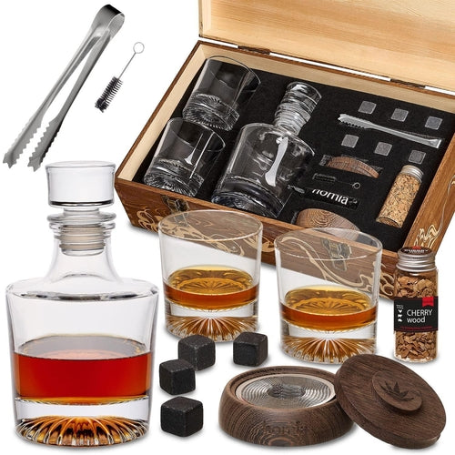 homia Whiskey Gift Set 14 pcs Whiskey Bottle and Old Fashioned