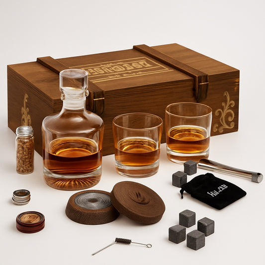 homia Whiskey Gift Set 14 pcs  Whiskey Bottle and Old Fashioned